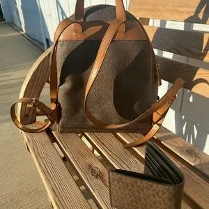 MK back pack and bill fold. Asking 250 for both. 3 color options! Michael Kors Signature Cooper Backpacks on  main image 3